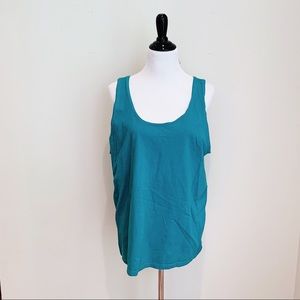 Authentic Neon Turquoise 80’s Aerobic Workout Tank